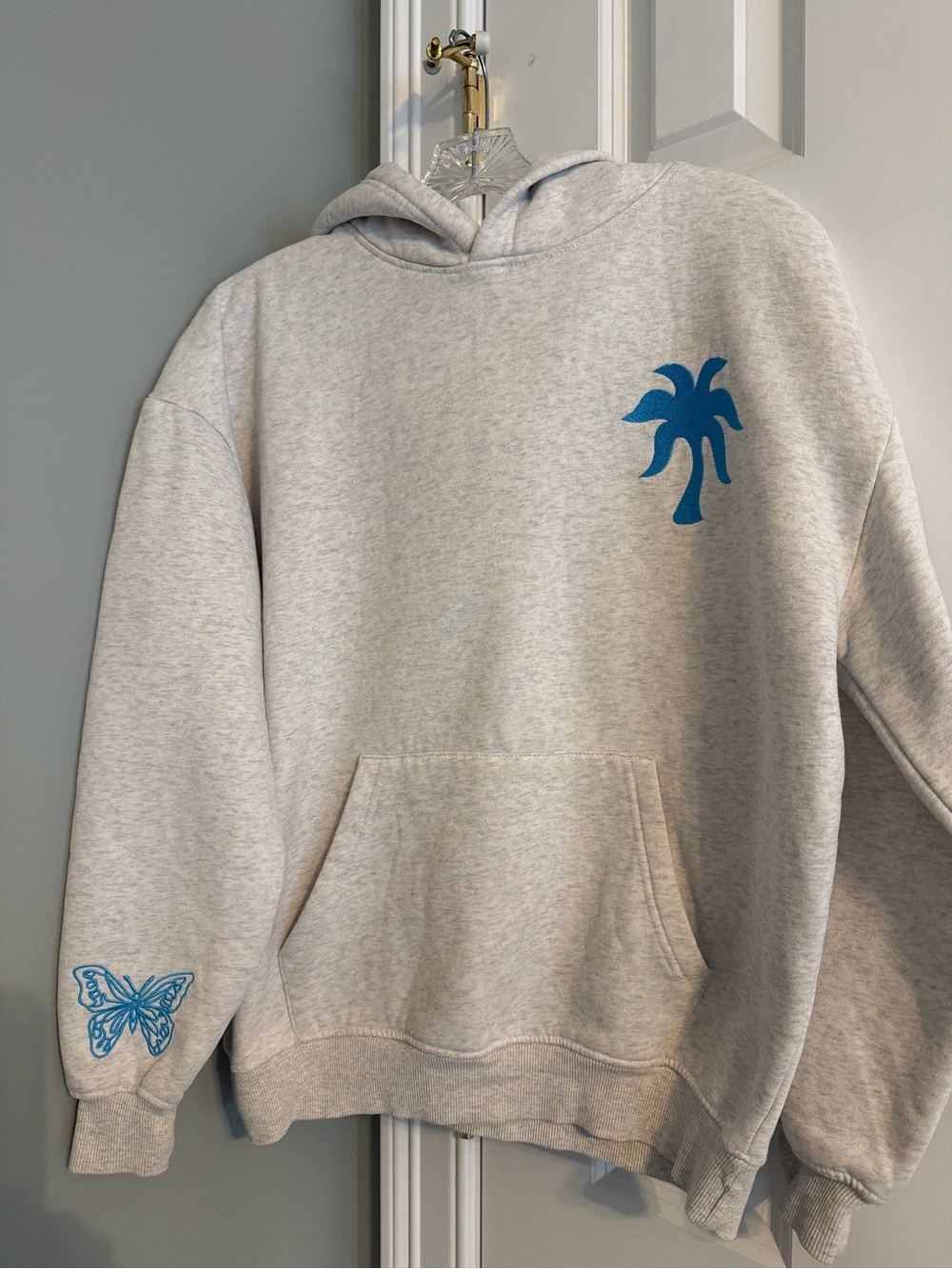 PINK PALM PUFF “To Live For the Hope of it All” Hoodie in Heather